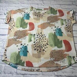 ODDY Multicolor Abstract Print Blouse. Size 2X